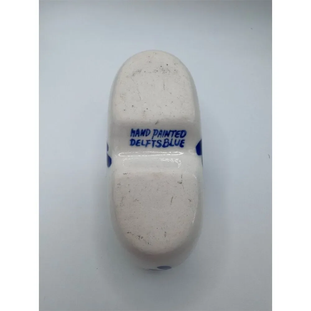 Vintage Delft Blue Hand Painted‎ Dutch Clog Shoe 4.5” Ceramic Decor Collectible - Picture 5 of 5